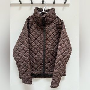 Athleta Whisper Featherless Jacket - Cording Texture Brown